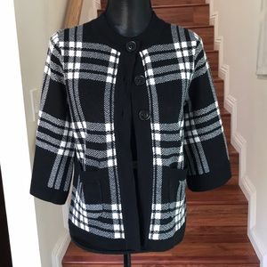 B/W BLOCKS front buttons women jacket